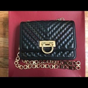 Salvatore Ferragamo Women’s Black Leather Handbag